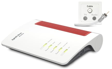 FRITZ!Box 6670 Cable | Router Wi-Fi 7 con modem via cavo, Zigbee e DECT ULE, LAN 2,5 Gigabit, Mesh Wi-Fi, USB, streaming TV | Compatibile con Ziggo, DELTA e altro | Aggiornamenti gratuiti inclusi