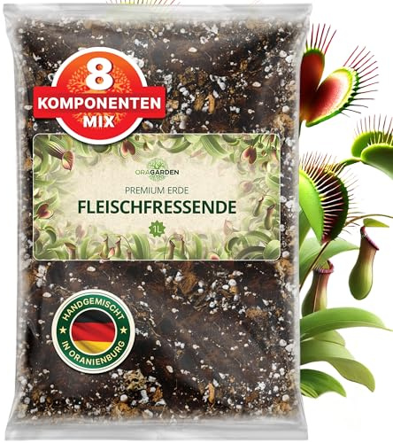 ORAGARDEN Fleischfressende Pflanzen Erde 1L - Spezialsubstrat für Dionaea, Drosera, Nepenthes & Co