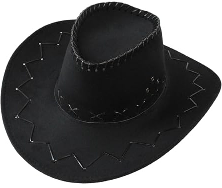 Nlaayong Cowboyhut für Kinder, Westernhut für Jungen und Mädchen, breite Krempe, Filz-Fedora-Jazz-Hut, Oktoberfest