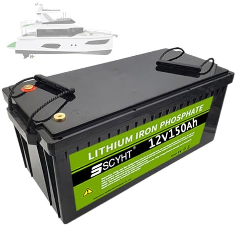 SSCYHT Batería LiFePO4 12 V 200 Ah 300 Ah y 150 Ah Baterías Litio 12 V Paquete baterías Recargables con BMS Integrado para Motor Arrastre, Autocaravana, energía Solar con asa,12v150ah