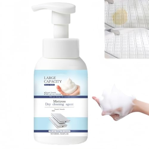 300ml Mattress Cleaner Stain Remover,Mattress Cleaner Spray & Stain Remover Extra Strong,Yellow Stai/n Remov/er for Mattres/ses,Powerful Cleane/r and Deodoriser,Stai/n Remove/r Spray