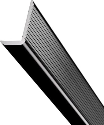 Profilé de Bordure D'escalier en Aluminium Noir 100/110 cm, Nez de Marche Doré Auto-adhésif, Protection de Bord D'angle Antidérapant for Bois Vinyle Carrelage(Black,90cm/36in)