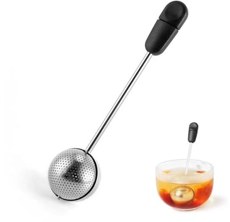 ZORVYN Boule à Thé Infuseur Cuillère Rotative en Acier Inoxydable Filtre Passoire pour le Thé en Vrac