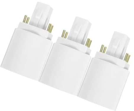 DIYEAH Adattatore per Base Lampada G24q a E27, Convertitore Adattatore Presa Luce 3 Pezzi, Resistente al Calore per Illuminazione Domestica, Ufficio e Commerciale, Installazione Semplice