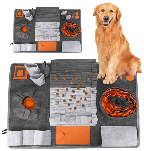Tapete olfativo para Perros, Juguete Educativo para, tapete Antideslizante para alimentación Lenta, tapete de Juego Interactivo para Perros, 63 x 43 cm
