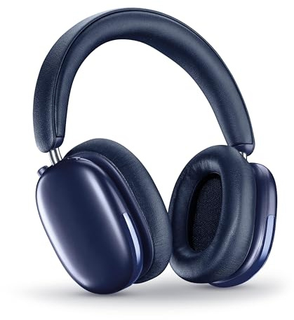 Music Sound Aurix Cuffie Bluetooth Over Ear, Blu | Cancellazione Attiva del Rumore, Audio Spaziale, Comandi sui Padiglioni, Microfono Integrato, Fino a 35h di Autonomia