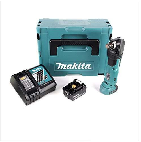 Makita DTM 51 rf1j 18 V agli ioni di litio batteria Utensile Multifunzione in MAKPAC + 1 X BL 1830 3,0 AH Ioni di Litio + DC 18 RC Batteria Caricatore