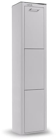 DON HIERRO - Poubelle cuisine de tri sélectif CUBEK, 3 compartiments de 20 litres.-Gris