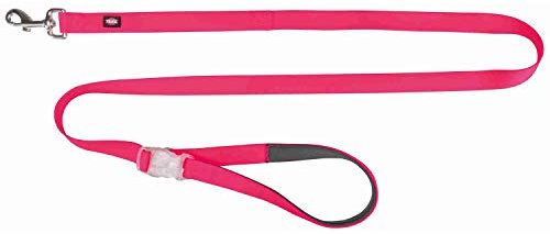 Trixie 13316 Easy Flash Leine mit Flasher Schnalle, S–L: 1,20–1,80 m/25 mm, neonpink