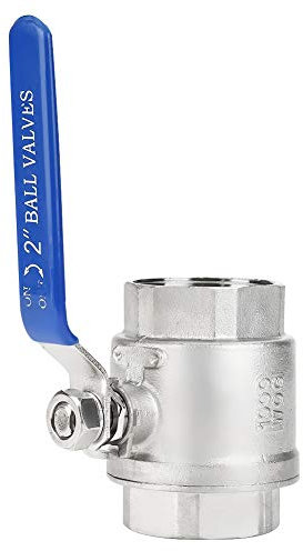 Robinet à Boisseau Sphérique en Acier Inoxydable 304 avec Poignée à Levier Plate Filetage 2 DN50 Vanne à Bille Vanne d'arrêt à Passage Intégral