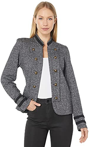 Tommy Hilfiger Open Front Band Jacket Blazer di contratto, Nero/Multicolore, S (Pacco da 3) Donna