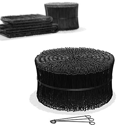 Heimfleiss® Attache fer, fil à béton 1,4 x 100-300 mm (1000 pcs.) - Fil d'attache gainé de PVC - Attache fil fer, fil à rouler pour perceuse & pince à rouler - Fermetures pour sacs métalliques