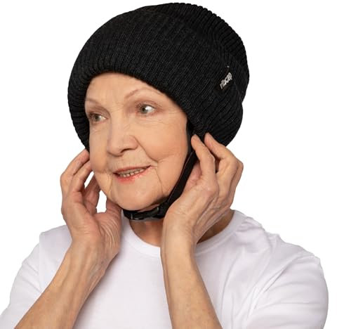 Ribcap Lenny Medizinischer Schutzhelm – Sicherer und Stilvoller Kopfschutz für Sturzgefährdete | Anthracite Schwarz | Extra Groß 62-65 cm | Ideal für Epilepsie, Erwachsene, Senioren