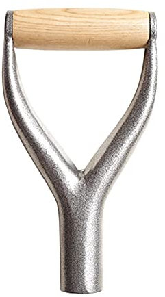 Schaufel D Griff, Metall-Schaufel Ersatzgriffe mit Holzgriff|3,1 cm Innendurchmesser Gartenzubehör für Rasen Bauernhof Garten Schneeräumung Spaten Gabel