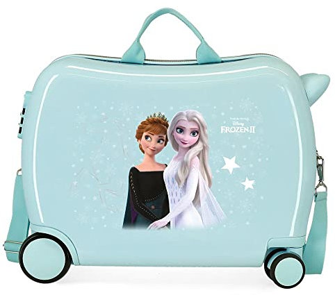 Disney Frozen Frosted Light Kinderkoffer, Blau, 50 x 38 x 20 cm, Hartplastik, seitlich, 34 l, 1,8 kg, 4 Räder, Handgepäck