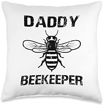 Beekeeping Daddy Honeybee Beekeeper Dad - Daddy Beekeeper Throw Pillow