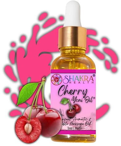 Yoni Oil Cherry Massageöl, 30 ml, spendet Feuchtigkeit für Körper & Balance, natürlicher pH-Wert, intimer, femininer Duft, Hygeine & frischer Geruch *Bio Vegan*