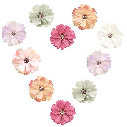 LSRVNM 60 Stück Künstliche Blumen, Kunstblumen zum Basteln, Künstliche Blumenköpfe, Blumen Deko Bunt für Hochzeit Party Home Deko DIY Basteln