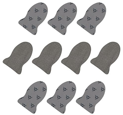 sourcing map Mobile Gaming Finger Sleeves, Controller Finger Thumb Sleeve, Silver Cloth Thin Material Breathable for Mobile Phone Games, Pack of 10