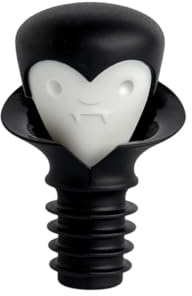 OTOTO Weinstopfen und Ausgießer – Halloween-Geschenke für Weinliebhaber, gruseliger Weinflaschenverschluss, Wein-Gothic-Zubehör, lustige Küchenhelfer (Count Corkula)