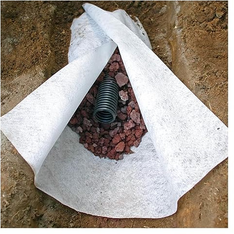 Malla Antihierbas Geotextil Tela geotextil drenaje francés, Tela de filtro no tejida, Bloque de barrera de malezas Estabilizar la tela del suelo para muro de contención/calzada, Permeabilidad al agua