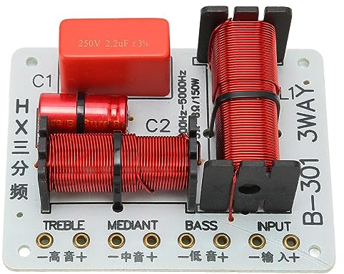 DAUZ Frequenzweiche, 3-Wege-150-W-Lautsprecher-Frequenzteiler für DIY-Lautsprecher