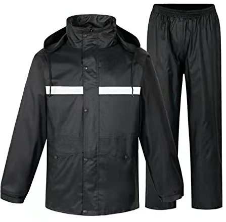 Chubasquero reflectante impermeable para hombre, cortavientos, chaqueta de lluvia para moto, transpirable, chubasquero + pantalones de lluvia para bicicleta al aire libre, cortavientos, ropa de lluvia