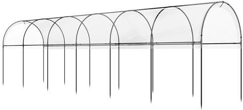 Outsunny Serre de Jardin, Serre à tomates, bâche renforcée, châssis en Acier, pour légumes Plantes Fleurs, pour extérieur, 600 x 123 x 171 cm, Transparent