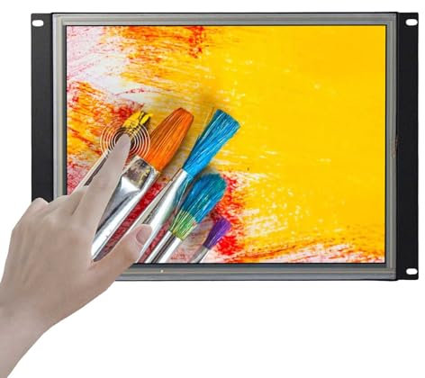 VSDISPLAY 15 pollici 1024x768 1000nit IPS LCD industriale touch screen con scheda controller VGA DVI, con guscio in metallo