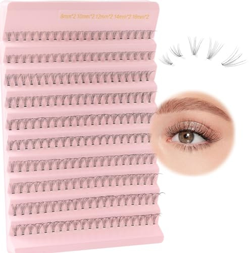 Poiuyoiu Wimpern Extensions 200 Stück 8-16mm 10D Künstliche Wimpern