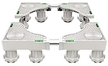 Verstellbarer Waschmaschinensockel, multifunktionaler verstellbarer Ständer mit 4/8/12 Beinen, Länge/Breite 48–72 cm, Weinkühler-Basisschale, verhindert Kratzer, Dellen, Höhe 11–13 cm