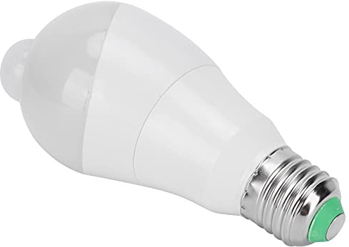 LED-sensorlampa 7W E27 Energisparlampa med Människokroppsinduktion för Korridor, Lager, Garage, Rent Vitt Ljus