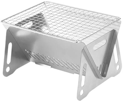 Barbecue Holzkohlegrill, Campinggrill Klappbar - Tragbarer Campinggrill Aus Edelstahl Mit Klappbaren Beinen - Zusammenklappbares- BBQ-Grillnetz Für Heckklappen, Camping, Kochen Im Freien
