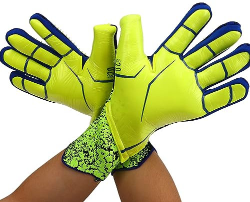 Renegade GK Eclipse Fotboll Målvaktshandskar med Silikon Palm Tjock Latex Foam Vaddering Dubbelt Handledsskydd (NEJ. 8)