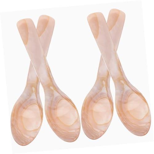 Cabilock 4piezas Cucharitas De Natural Reutilizables Para Café Postres Helados Seguro y Único