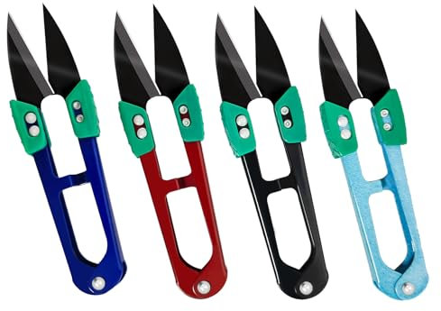 BACSHBY 4 Stück Baumscheren Gartenscheren Bonsai Schere Pflanzenschere Kleine Trimmschere Schere Blumenschere Baumschere Rosenschere Stoffschere für Gartenarbeit