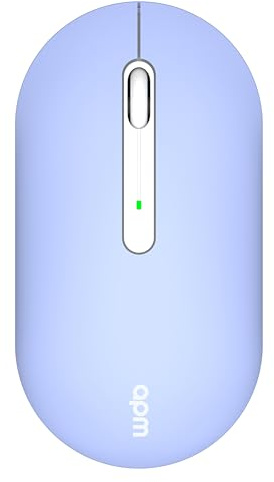 APM Kabellose Leise Maus, Bluetooth- oder 2,4-GHz-Empfänger-Modus, 3 Tasten, Tragbar, Batterie Inklusive, Kompatibel mit PC, Handy, Tablet, Windows, macOS, iPadOS, Android, Chrome, Violett, 571176