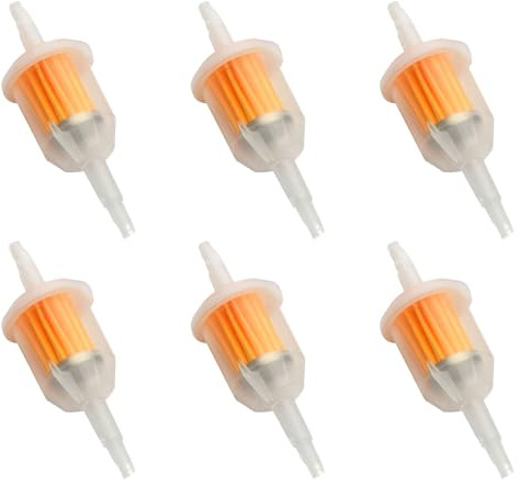 6 Stück Benzinfilter Kraftstofffilter Universal Sprit Filter 6mm für Moped Motorrad Roller Rasenmäher PKW KFZ,Kraftstofffilters Diesel,Dieselfilter,Mehrweg-Kraftstofffilter mit Transparenter Bauweise