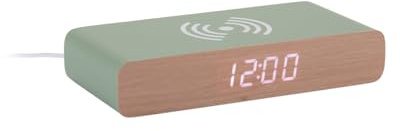 Karlsson Wecker Retro Flat Led - Dschungelgrün - 16.1x7.6x3cm | Rechteck - skandinavisch - MDF - Wecker für Schlafzimmer