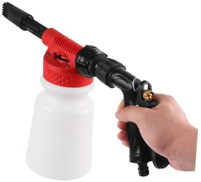 STOBAZA Car Wash Foam Water Gun 900ml Portable Multifunctional Spray for Vehicle Cleaning Red Car Wash Spray for and Motorcycles
