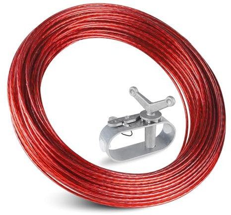 3. Corda In Acciaio Verniciato In PVC Rinforzato E Tenditore In Metallo Per Set Clip Copertura Piscina In Miscela Alluminio Sicurezza Permanente Tettoia Piscina