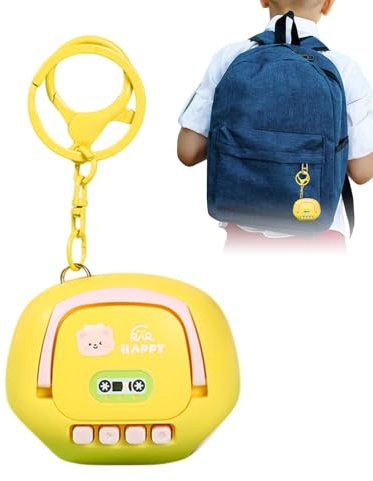 Key Ring with Voice Recorder - Cartoon Design Recorder Pendant | Recording Device for Meeting Classes | University Discreet Listening Dictation Notes Taking Phone Call