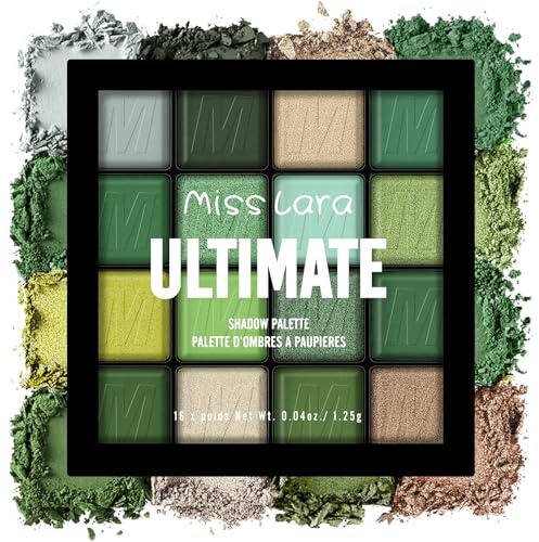 ALIIP Palette de Fards à Paupières 16 Couleurs Vert,Maquillage Yeux Professionnel Mat et Shimmer Haute Pigmentation,Ombre à Paupière Longue Tenue, Idéal pour Halloween,Carnaval et Quotidien, B-Vert