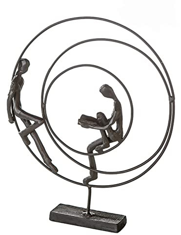 Casablanca Circles Scultura 24x20x3cm ferro brunito Dekofigur Figurine scultura della statua del design Marrone