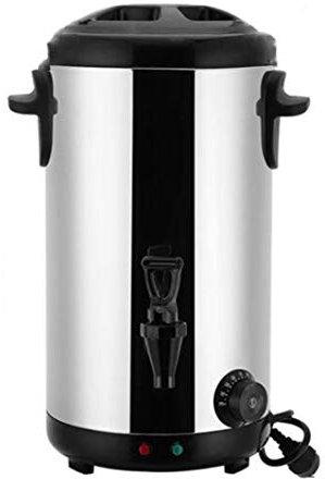 GHKWXUE Distributeur Thermique Beverage Chauffage électrique thé Bucket Commercial Double Thermos en Acier Inoxydable Grande capacité 10L / 12L for la Famille Gathering Catering Kitchen Boiler