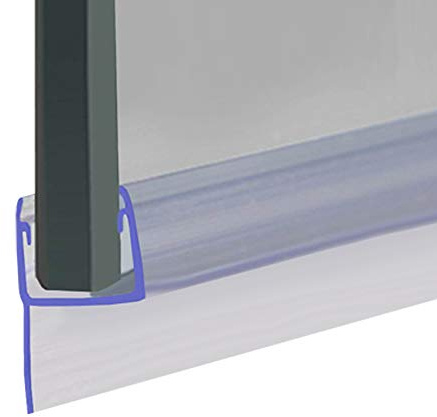 Shower Seal for Screens, Doors or Panels | Fits 10, 11 or 12mm Glass | Straight Fin Shape, h Profile | Seals Gaps of Up to 10mm | 80cm, 90cm, 140cm or 2m Long | SEAL082 (140cm)