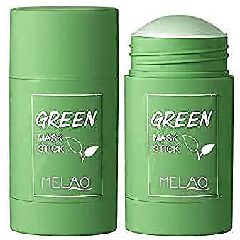 Green Tea Mask, 2pcs Green Stick for Face, Deep Cleansing Mud, Green Tea Purifying Clay Stick Mask For Blackhead Remove, Anti-Acne Oil Control & Clean Pores for All Skin Types Women and Men (2PCS)