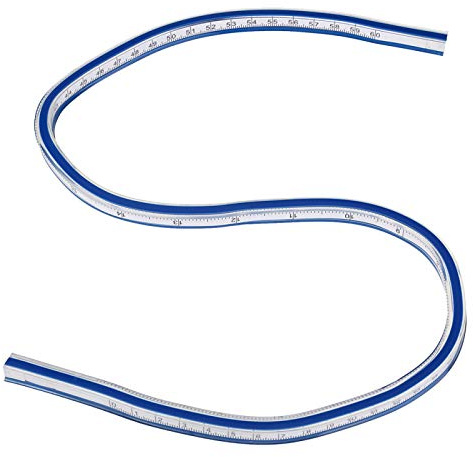 Flexibles Kurvenlineal, flexibles Kurvenlineal Messwerkzeug, beliebige Kurve Schlangenlineal Kurvenpapier Cartoon Kleidung Schlangenlineal Schlangenlineal(60cm)