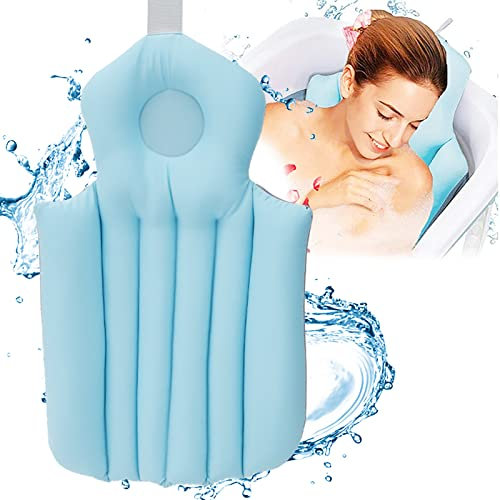 RTYHN Ganzkörper Badewannenmatte mit Kissen,Anti-Rutsch-Resistant Und Breathable Badewannenkissen,Schnell Trocknendes Badekissen,für Kopf, Rücken, Schulter und Nacken Geeignet