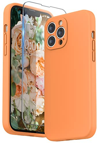 SURPHY für iPhone 13 Pro Max Hülle Silikon mit Displayschutzfolie | Case mit Kameraschutz Stoßfeste Handyhülle für 6,7 mit Erhöhter Randschutz